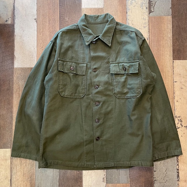 50s US.ARMY OG-107 ユーティリティジャケット　茶ボタン