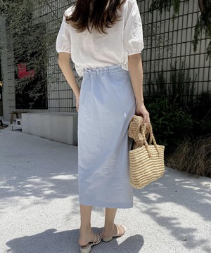 《即納商品》rush ribbon skirt (white / blue)