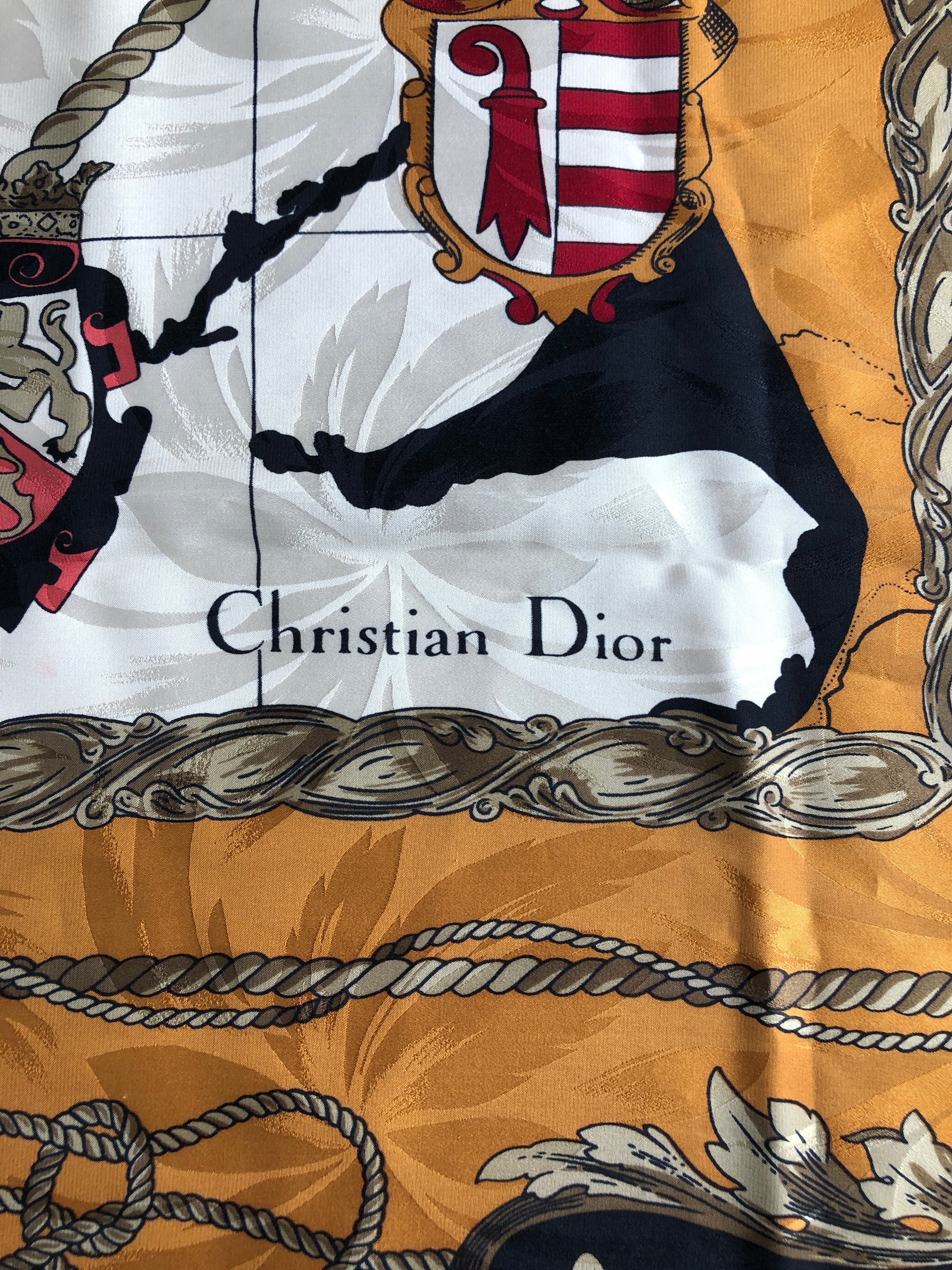 Christian Dior クリスチャン ディオール 船 スカーフ グリーン