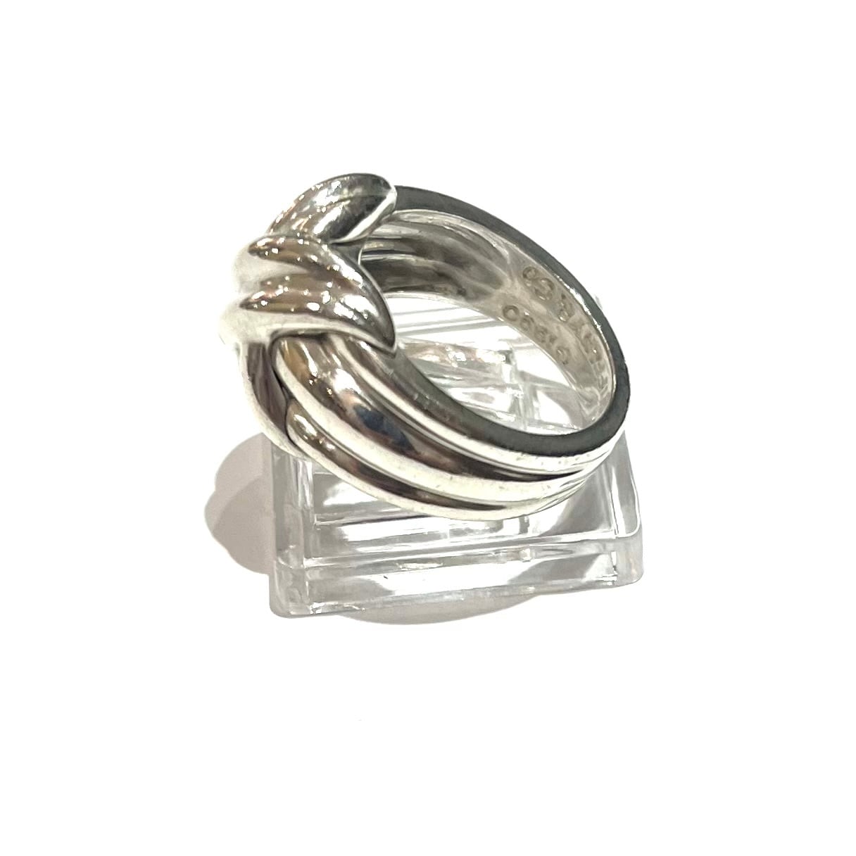 希少【TIFFANY&CO.】【11号】2782 ワイドシグネチャー ワイドリング
