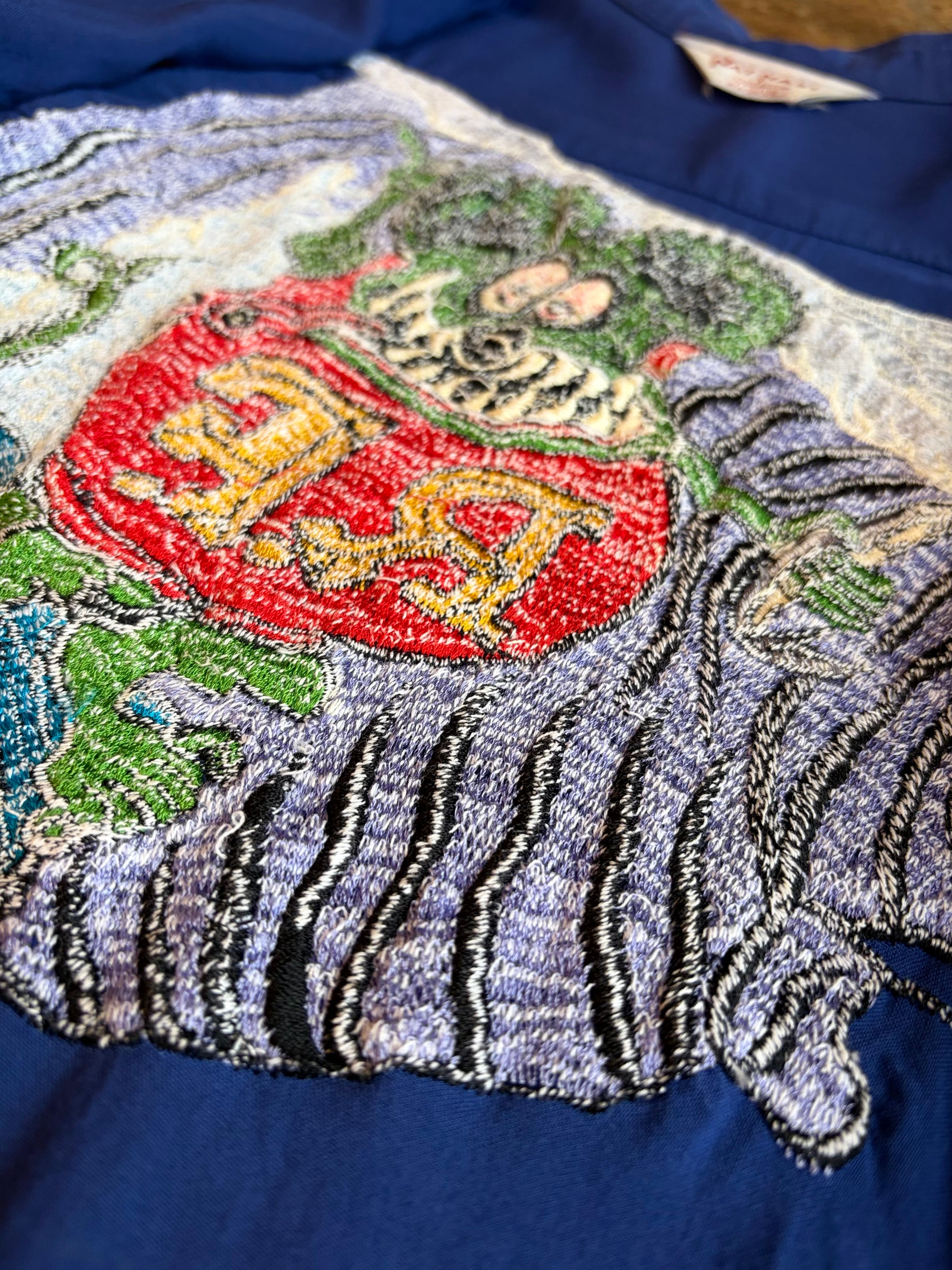 50-60s NAT NAST レーヨン ボウリングシャツ RAT FINK刺繍 | enishi