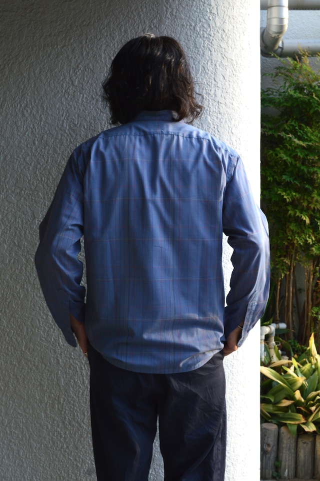 Peter ENGLAND 1990's From UK Multi Plaid Check Cotton Voile Old Shirt PolyBlend 90s euro コットンボイルシャツ