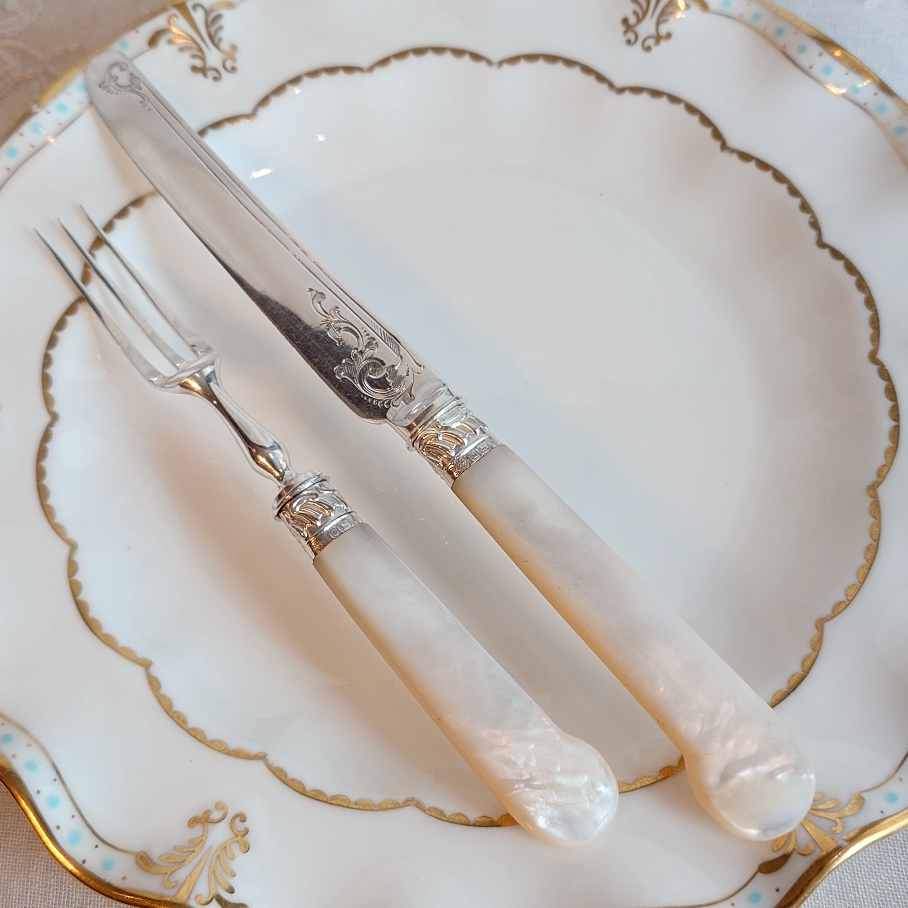 【John Biggin】【白蝶貝/純銀継手 】 マザーオブパール John Biggin】【白蝶貝/純銀継手 】 マザーオブパール John Biggin