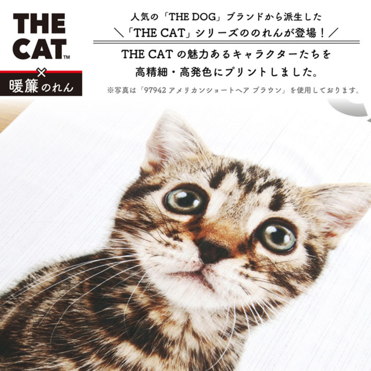 【受注生産】のれんTHE CAT ペルシャ 幅85ｘ丈150cm　97961/97962