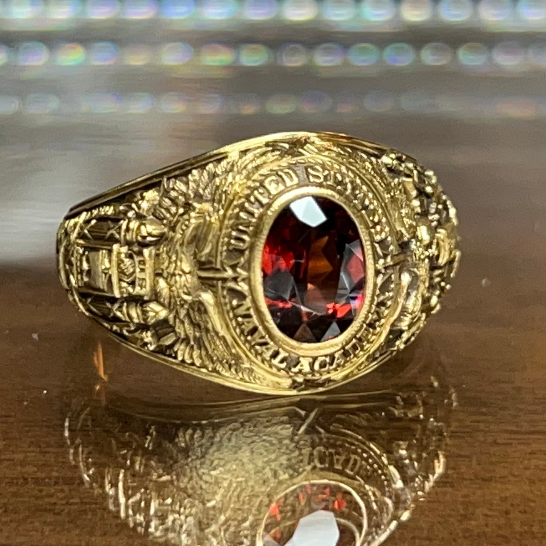 VINTAGE TIFFANY & CO. USNA 1927 Class Ring 14K Gold & Garnet | ヴィンテージ  ティファニー USNA 1927 クラス リング 14K ゴールド & ガーネット | THE OLDER VINTAGE powered by  BASE