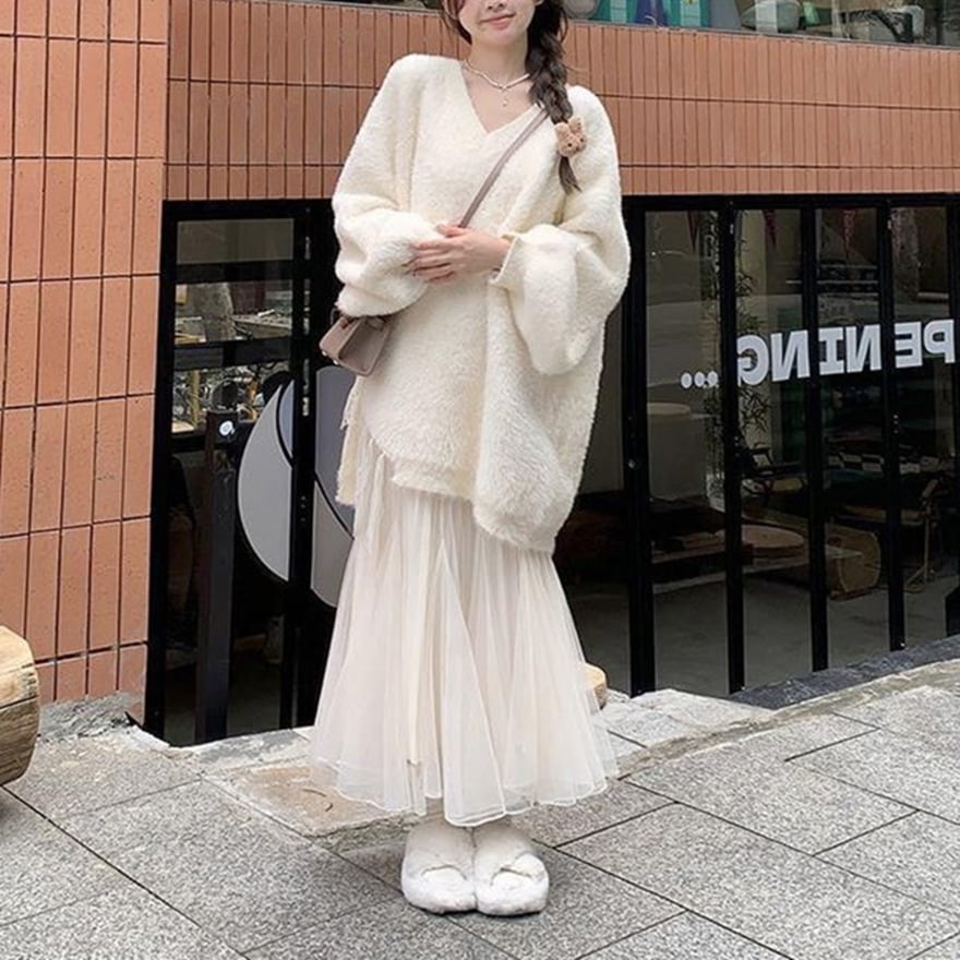 量産型ロリィタ セーター とろみ感 バルーンスリーブ