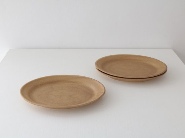 小峰英利　オーバル皿（Ｓ） ライトブラウン