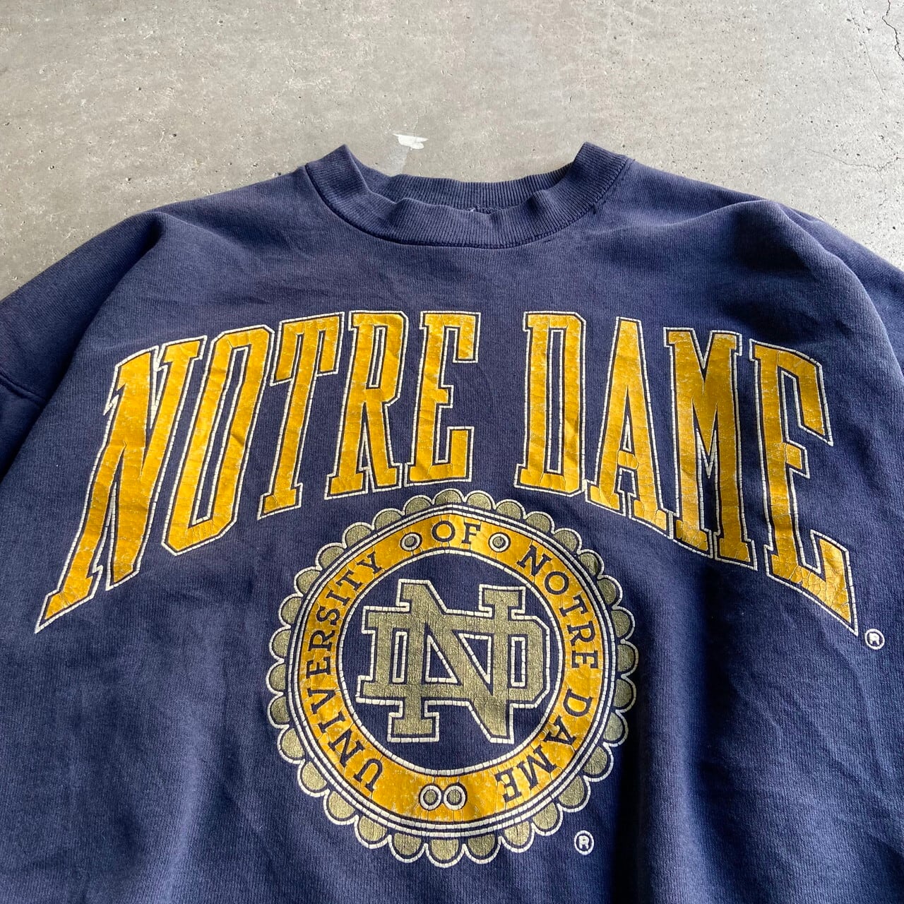 90年代 USA製 NOTRE DAME ノートルダム カレッジロゴプリント