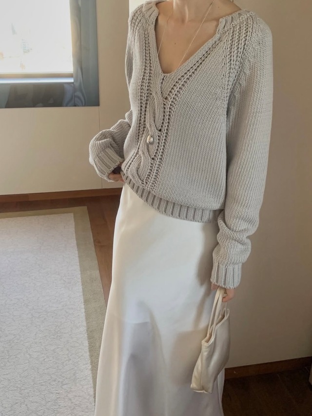 (予約) miel / Chess knit 4color