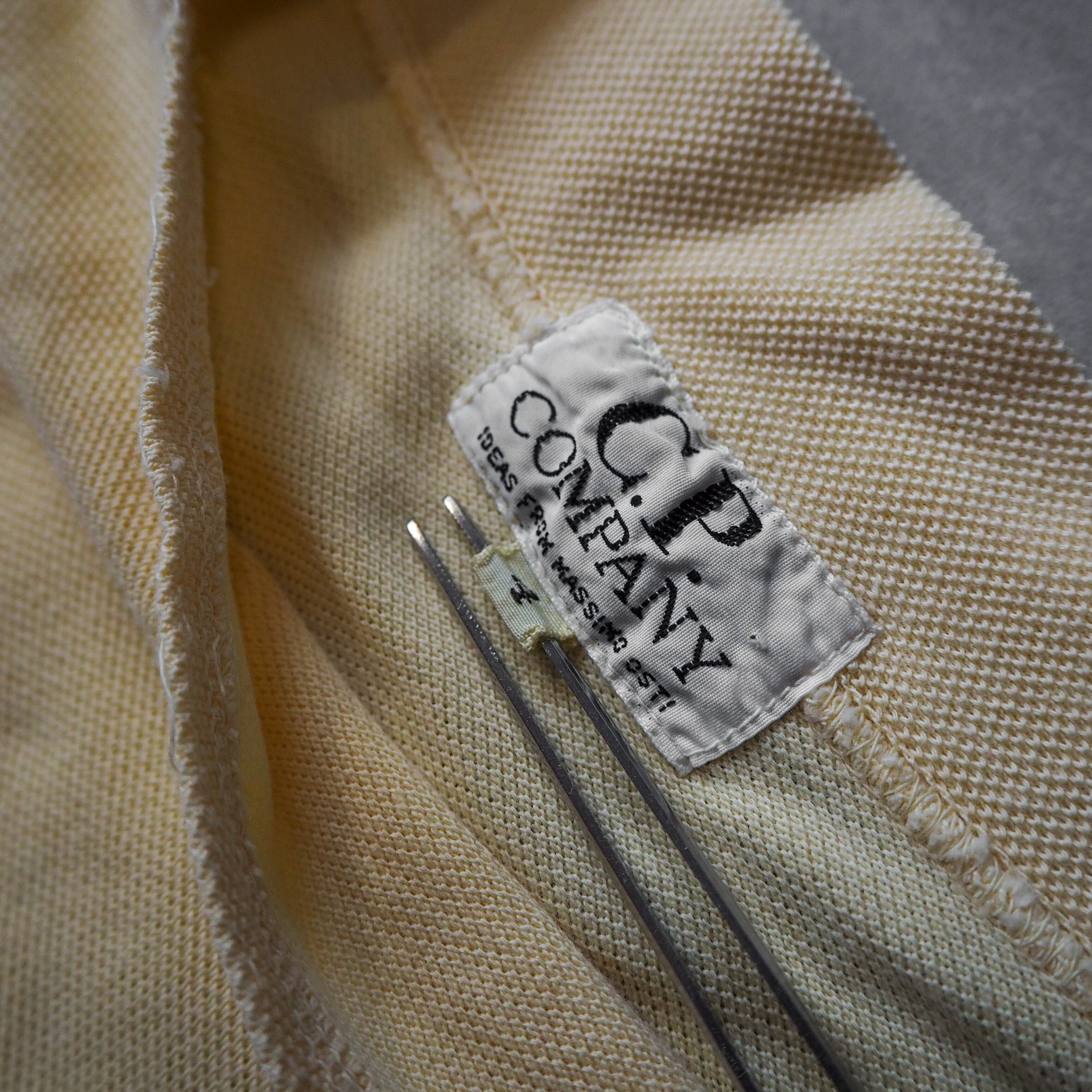 90s “C.P. COMPANY” ideas by Massimo Osti yellow moss stitch shirt