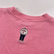 SINA COVA シナコバ ロゴ刺繍 ワッペン付き スウェット トレーナー シャツ サイズ LL /ピンク/メンズ/日本製/マリン