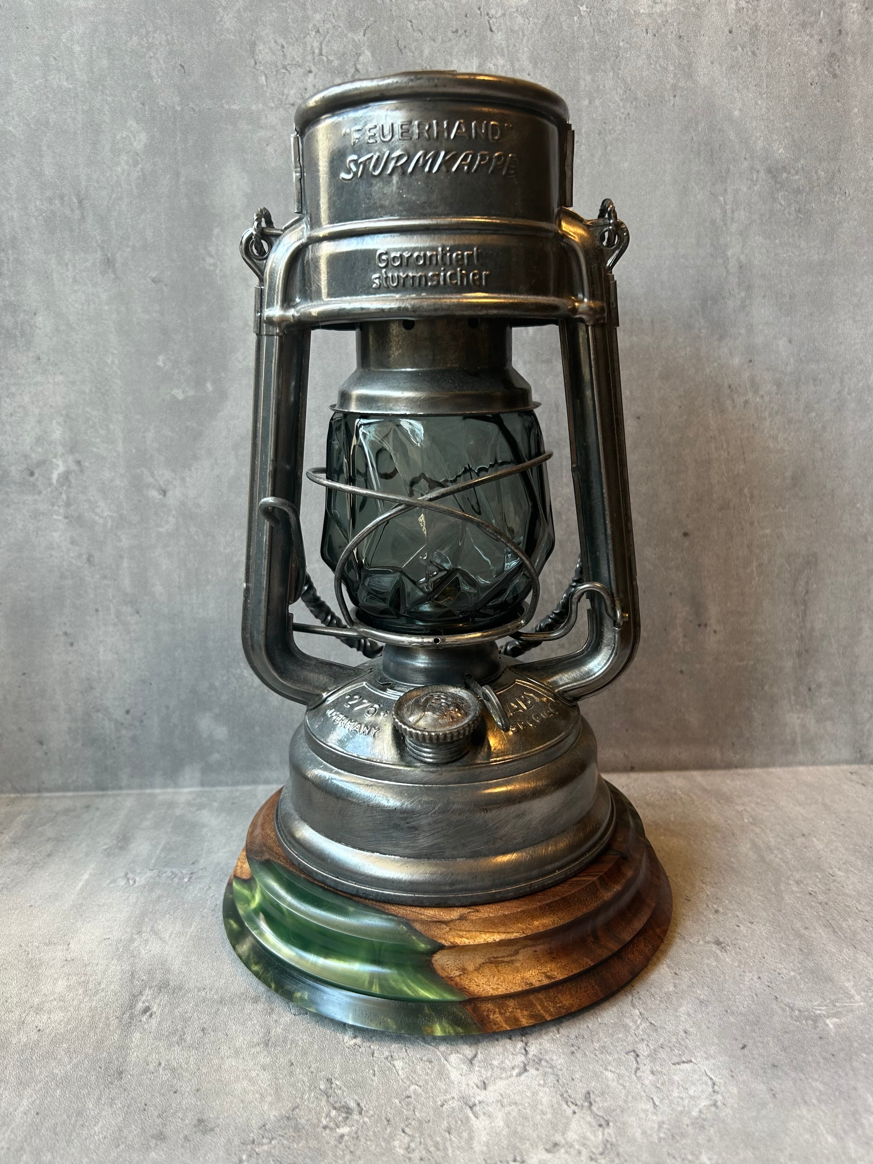 BASE WOOD DESIGN ランタン 台座 花台 ウォールナット×レジン③ | BASE