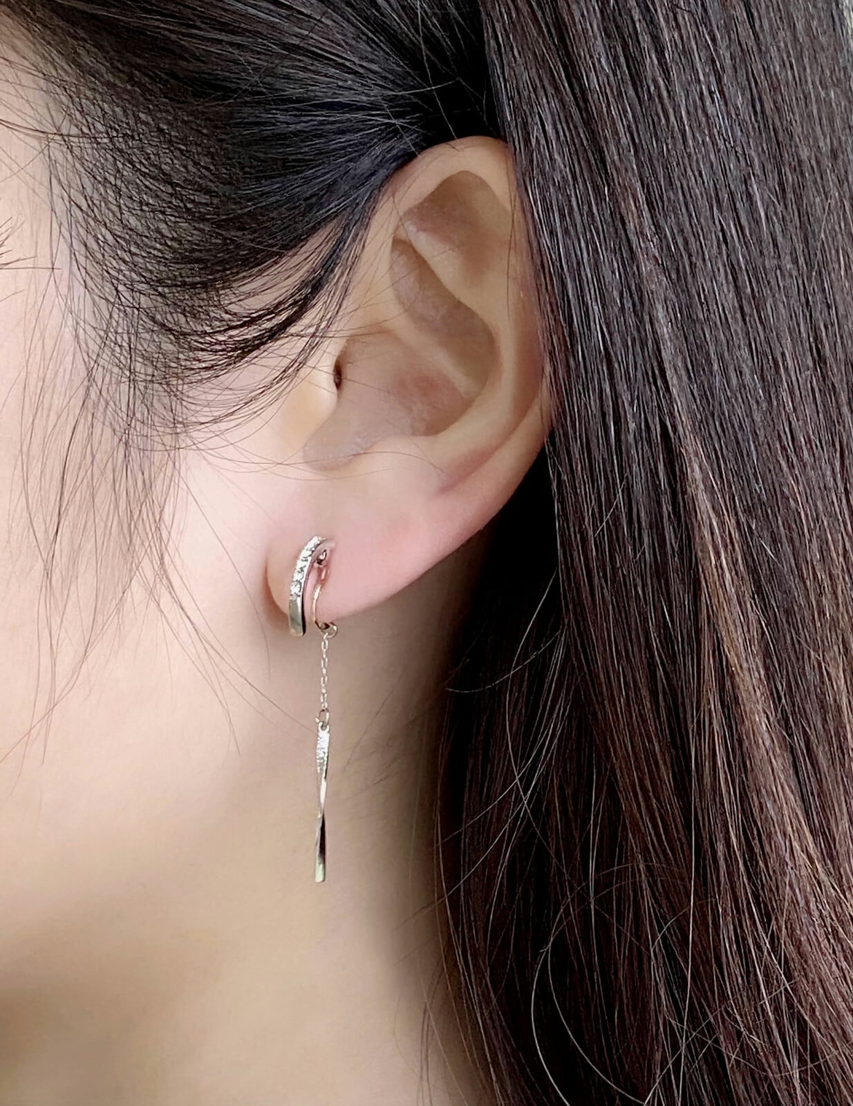 【日本製】【定番人気】スパイラルモービル クリスタル ループフィット イヤリング