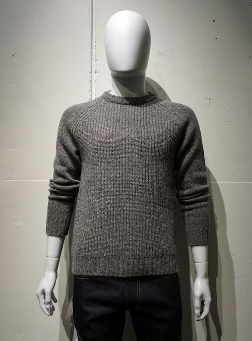 FUJITO Rib Knit Sweater グレイ