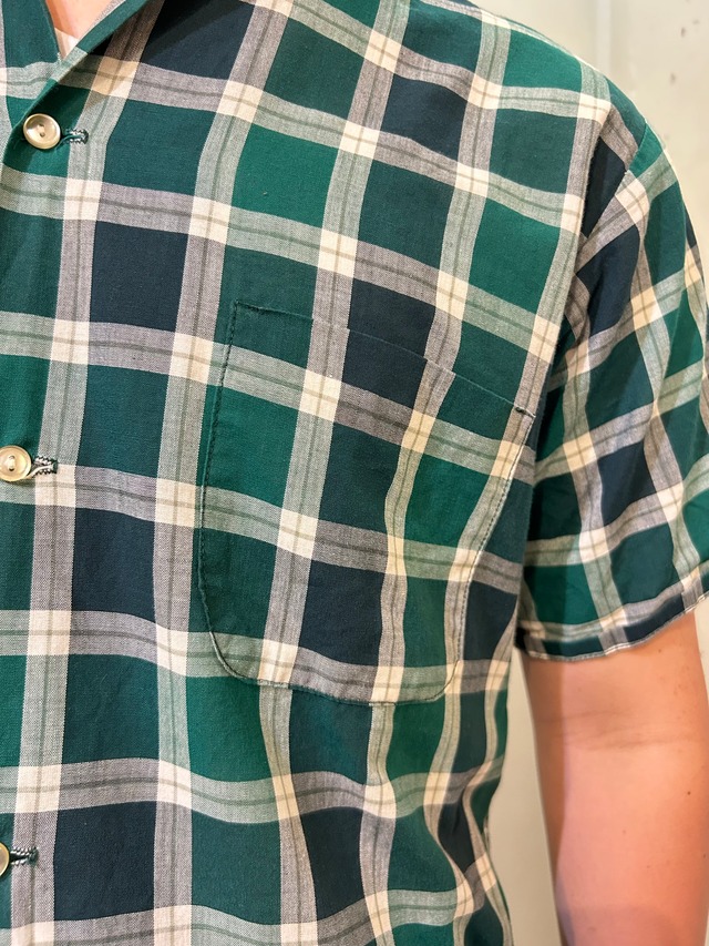 【MEN’S】50’s “TOWN CRAFT” green check shirts