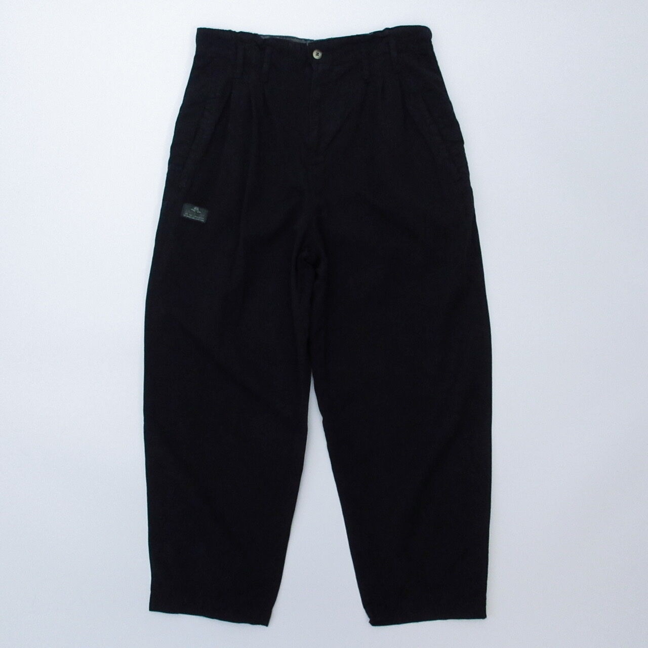 80's 3tucks wide tapered trousers