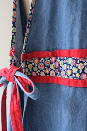 Floral accent wrap dress