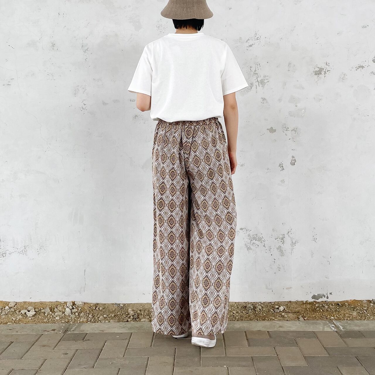 Printed relax pants (brown)