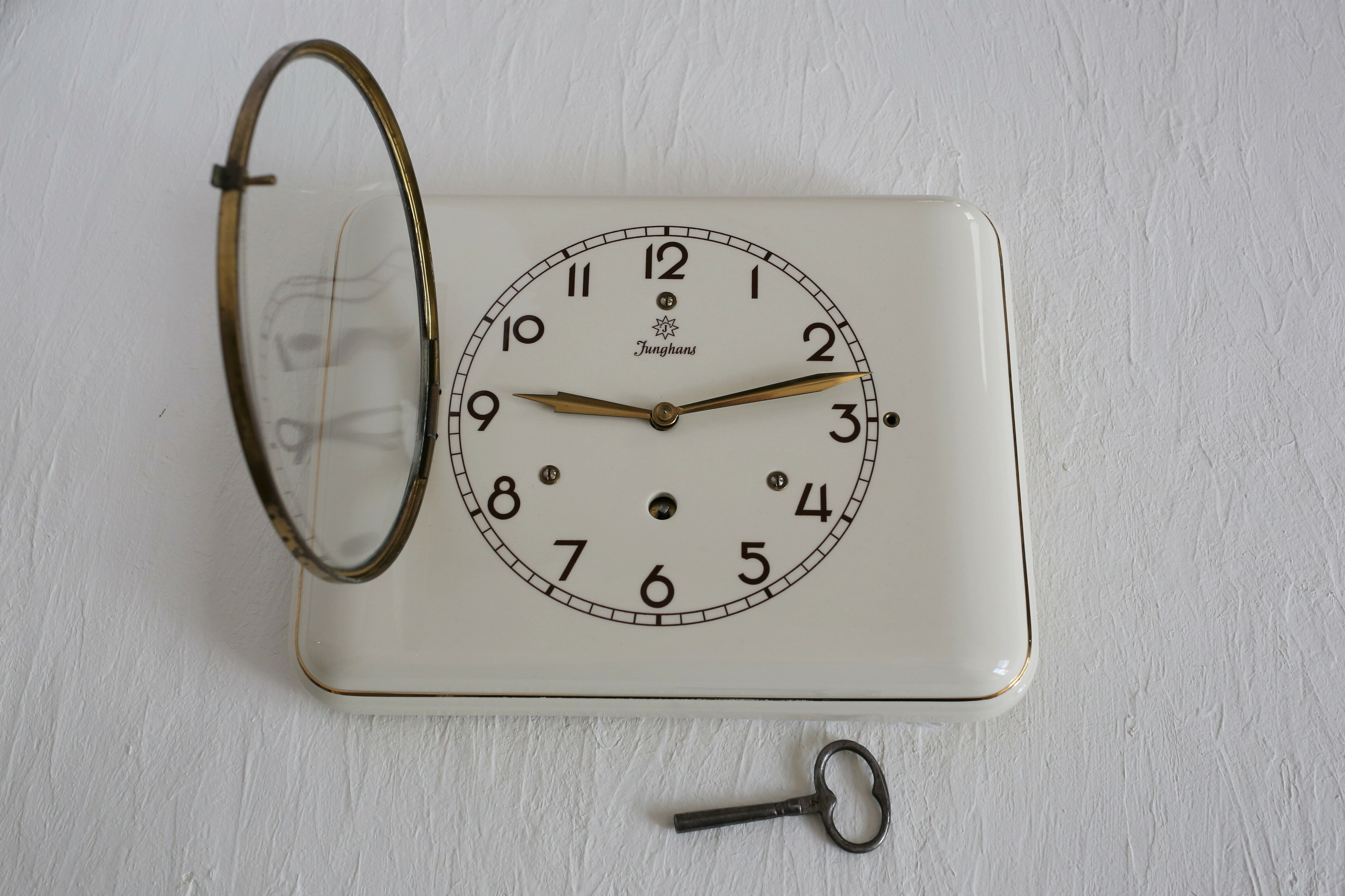 ドイツ アンティーク ヴィンテージ Junghans ユンハンス 陶器 壁掛け