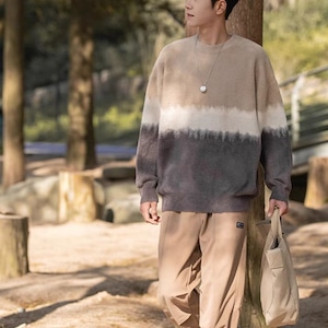 Round neck knit tops M12892