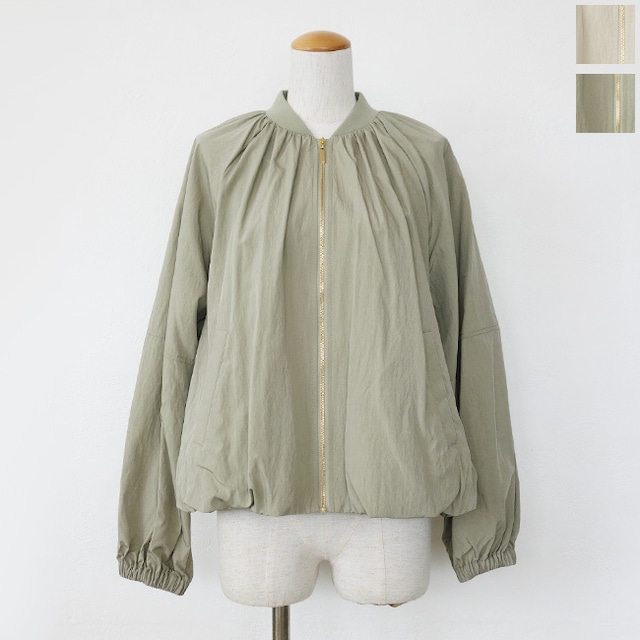 MICA&DEAL (マイカアンドディール) ブルゾン ヘムバルーン ジップアップ ドローストリング ギャザー 0126106035