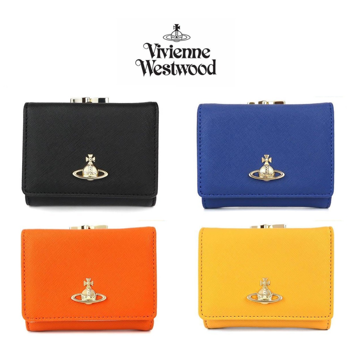 Vivienne Westwood 三つ折り財布 がま口 オーブ AX5006-AX5007 