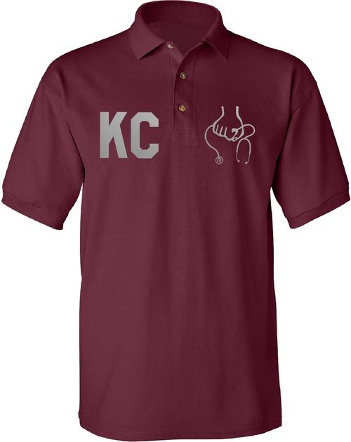 KC　POLO　burgundy/silver