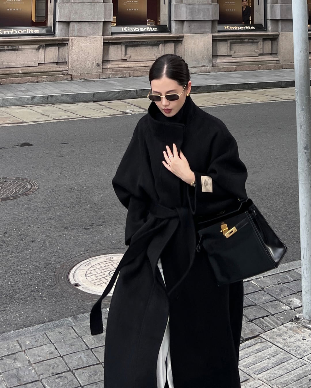 【即納!】スタンドカラーウールロングコート M A24252