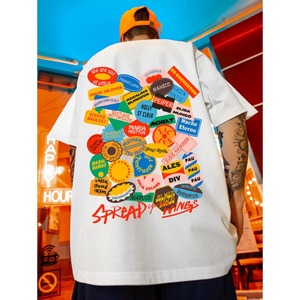 カラフルブランドマークTシャツ　2colors　00449