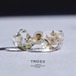 April【12 Gemstone Jewelry Collection】 オイルインクォーツ 鉱物原石 K18ピアス 天然石 アクセサリー