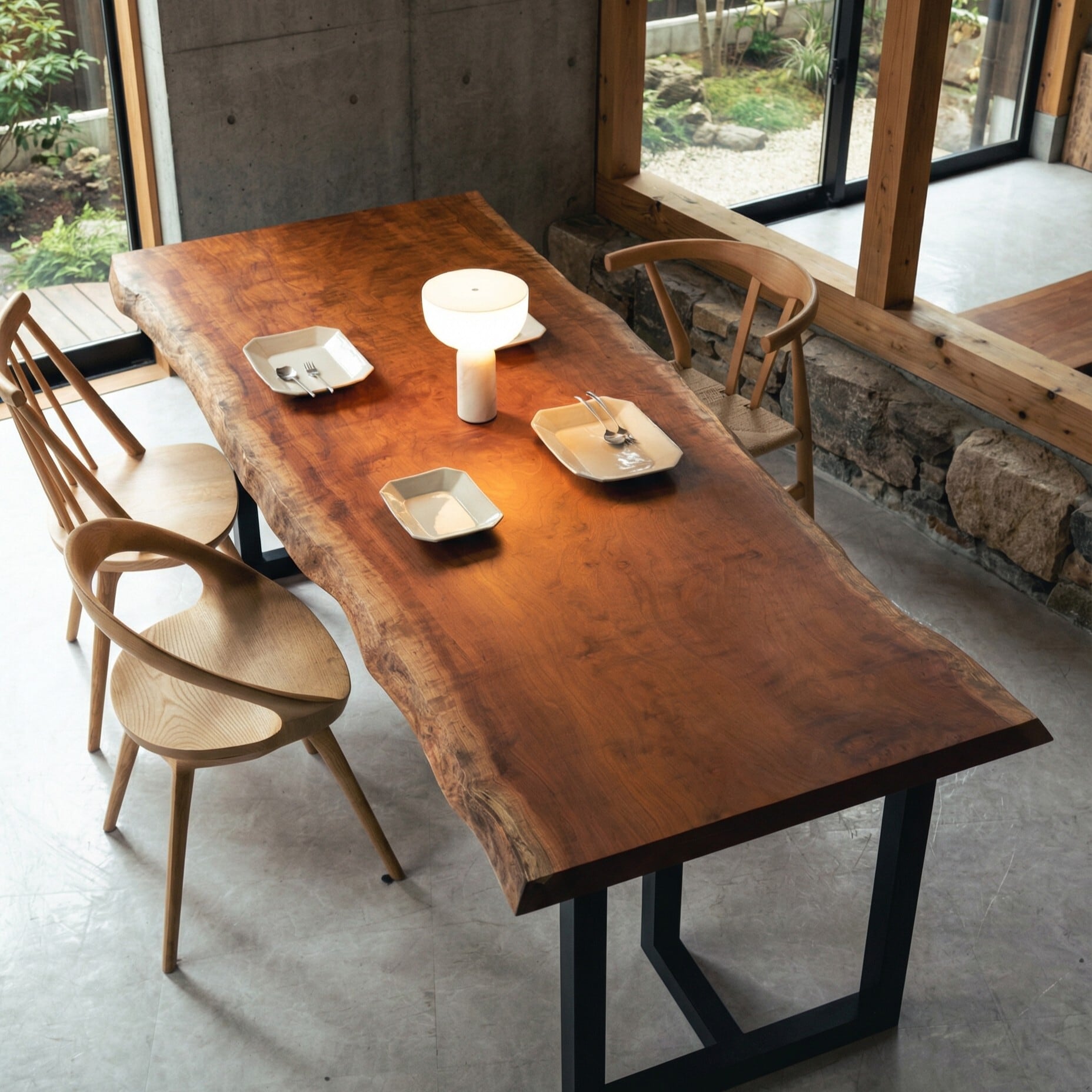 【Premium】アメリカンブラックチェリー_2090×750-870×50_青山店_テーブル天板/一枚板 242306