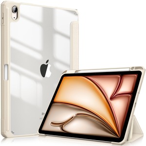 【在庫のみ】Fintie iPad Air 11インチ ケース M3 (2025 第7世代) / M2 (2024 第6世代) / Air 5/4 ケース 2022/2020 10.9 インチ 透明バックカバー Apple Pencil 収納可能 ワイヤレス充電対応 三つ折スタンド スリープ機能 軽量 薄型 傷つけ防止 PU合成レザー TPU(スターライト)
