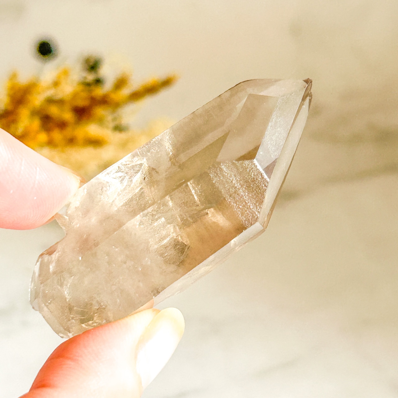 スモーキークォーツレムリアンシード/タイムリンク・レインボー ブラジル産