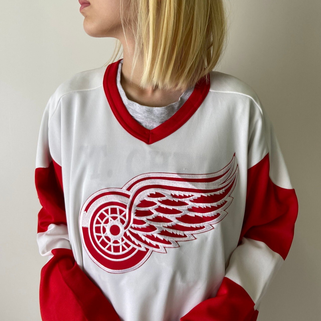 ビッグサイズ 90年代 USA製 CCM NHL デトロイト・レッドウィングス 