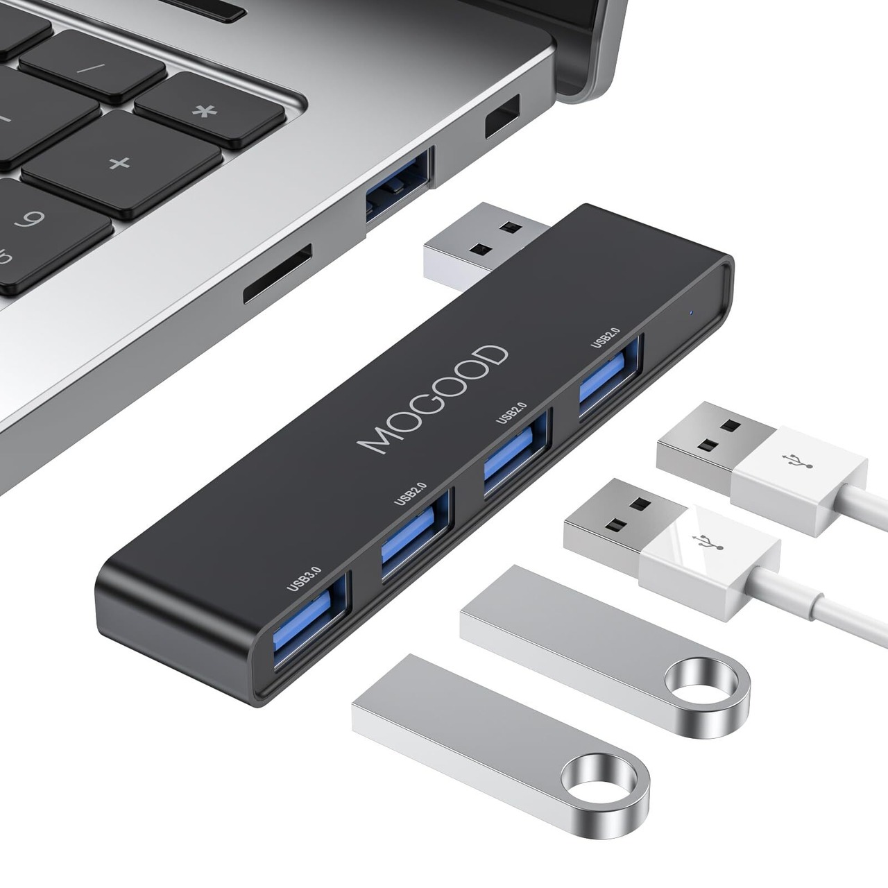 MOGOOD USBハブ3.0 USBスプリッタ ノートパソコン用USBハブノートマルチポートアダプタ USBポートエクスパンダノートパソコン ...