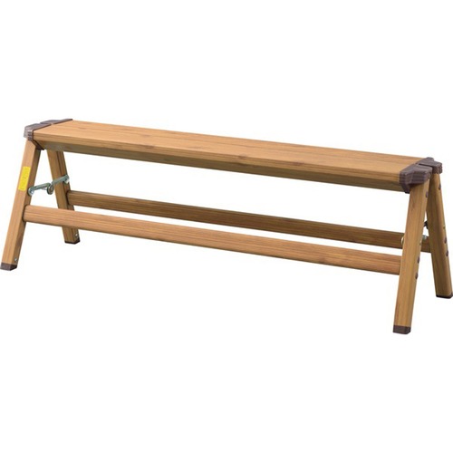 スツール PC-404 ステップ スツール ワイド 幅広 脚立 腰掛 木目調 ウッド調 アウトドア アルミ 耐荷重150kg 折りたたみ ベンチ