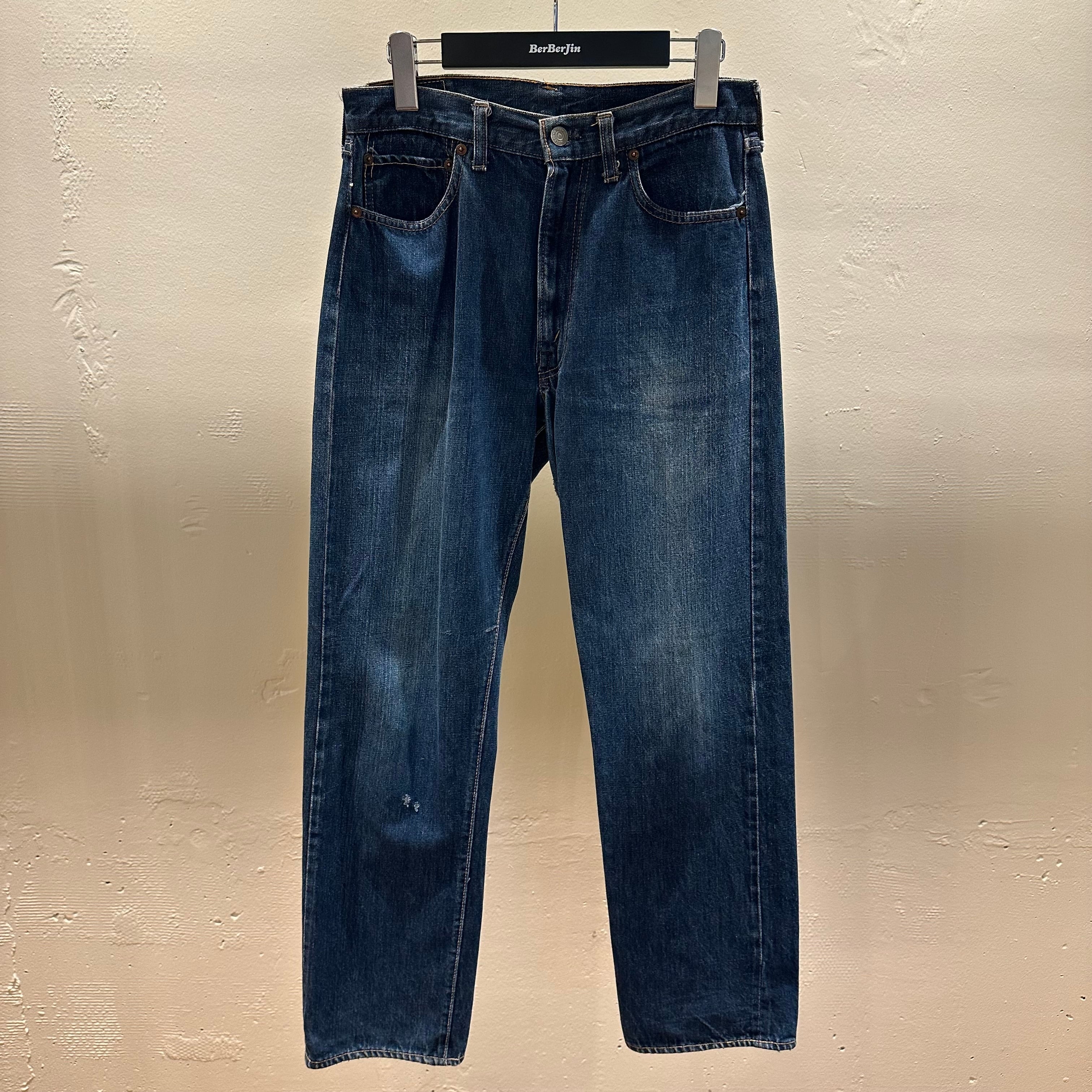 Levis 501 ユーロリーバイス ボタンフライ 濃紺ジーンズ 古着 濃紺 