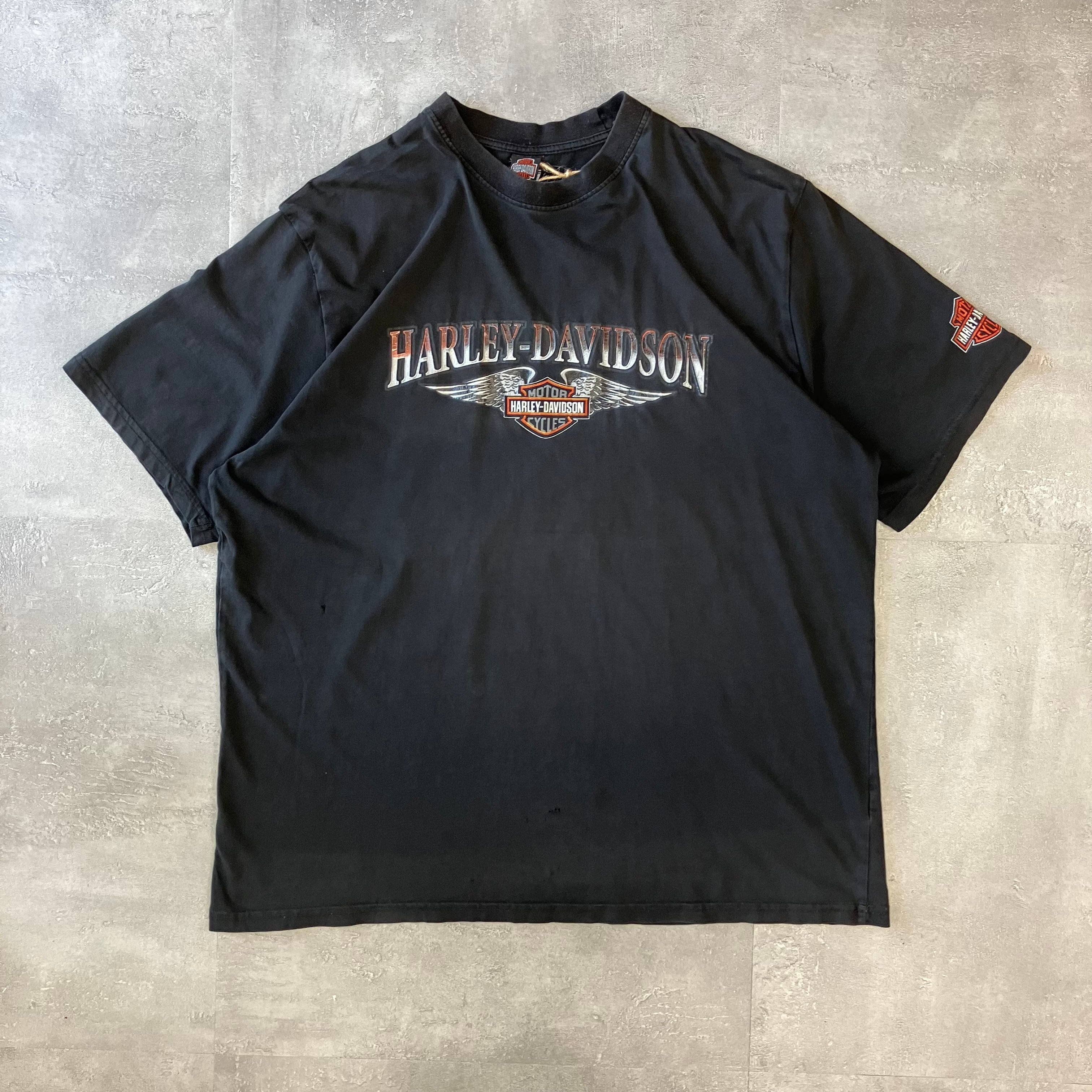 《XXXXL size》Harley-Davidson ハーレーダビッドソン プリントTシャツ 両面プリント ブラック XXXXL No.3072