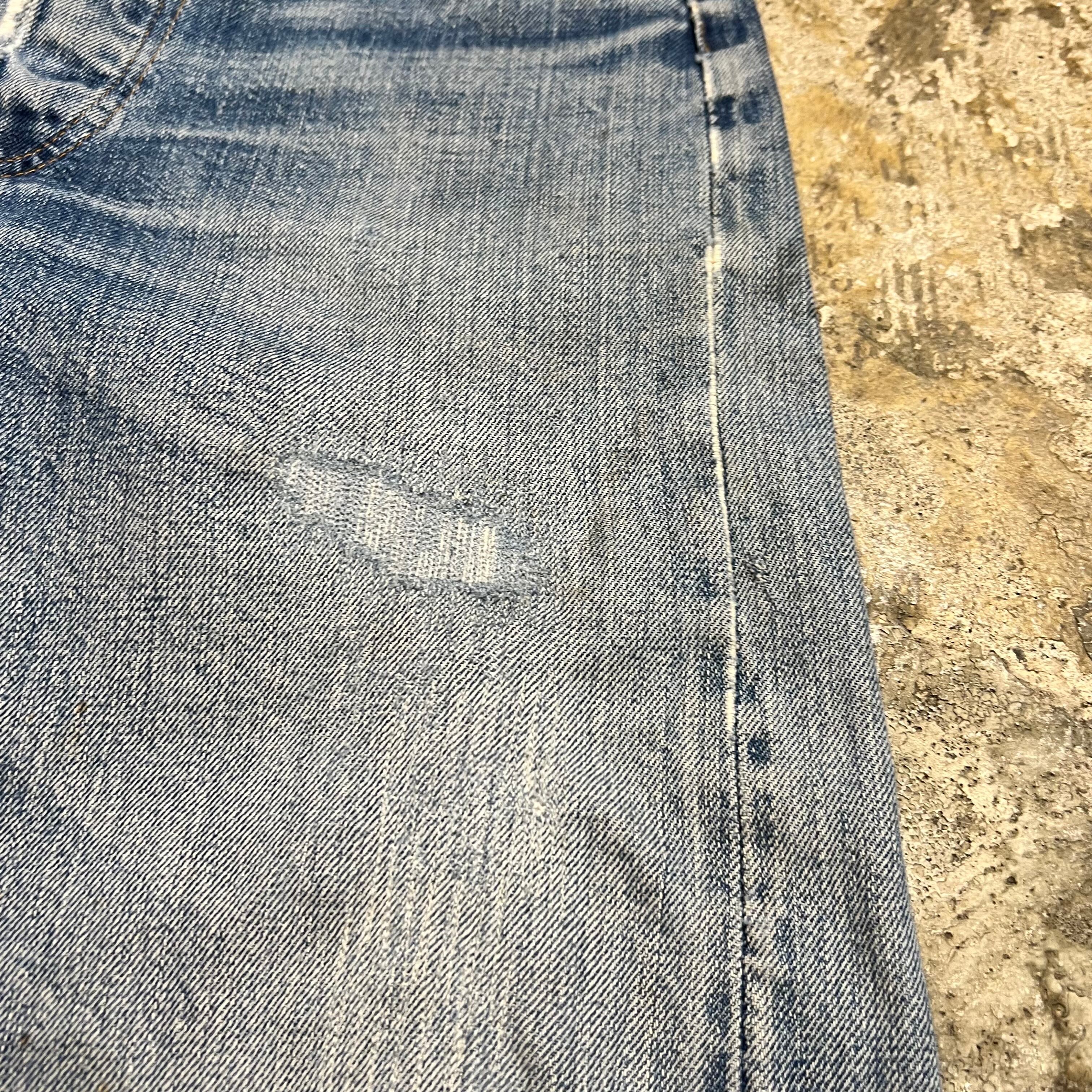 size:W28位 BIG E Levi's 501 カットオフ ダメージ ショートパンツ