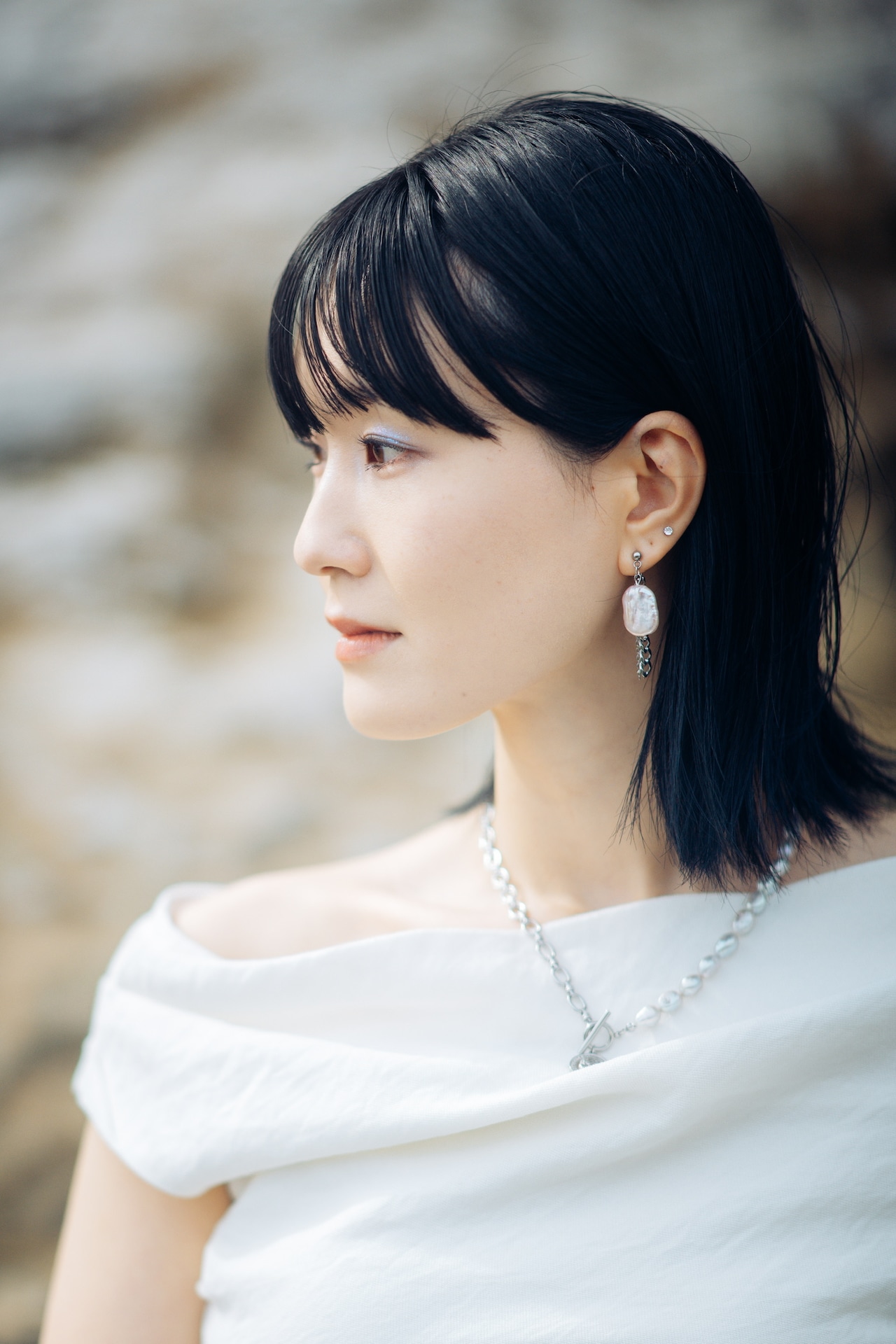 『透明な潮騒』square pearl pierce