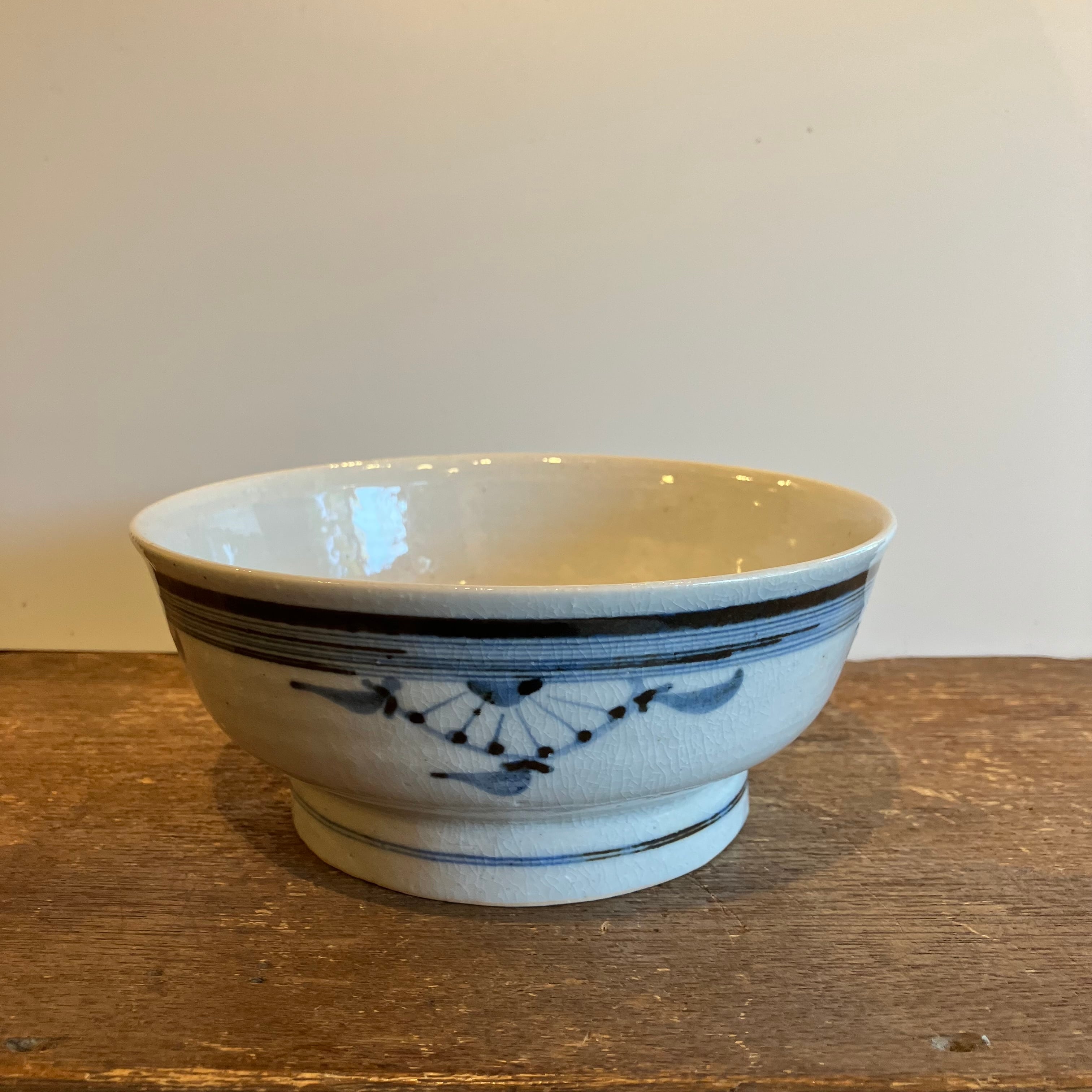 古砥部 菊文 どんぶり鉢 深鉢 陶彩窯 砥部焼