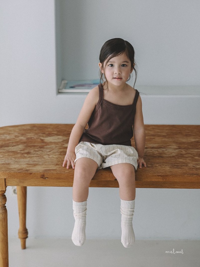 【取寄/韓国直送】melmel 26/SM リブキャミソール｜夏服｜韓国子供服