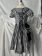 "unknown" Stripe Dark Lolita Dress