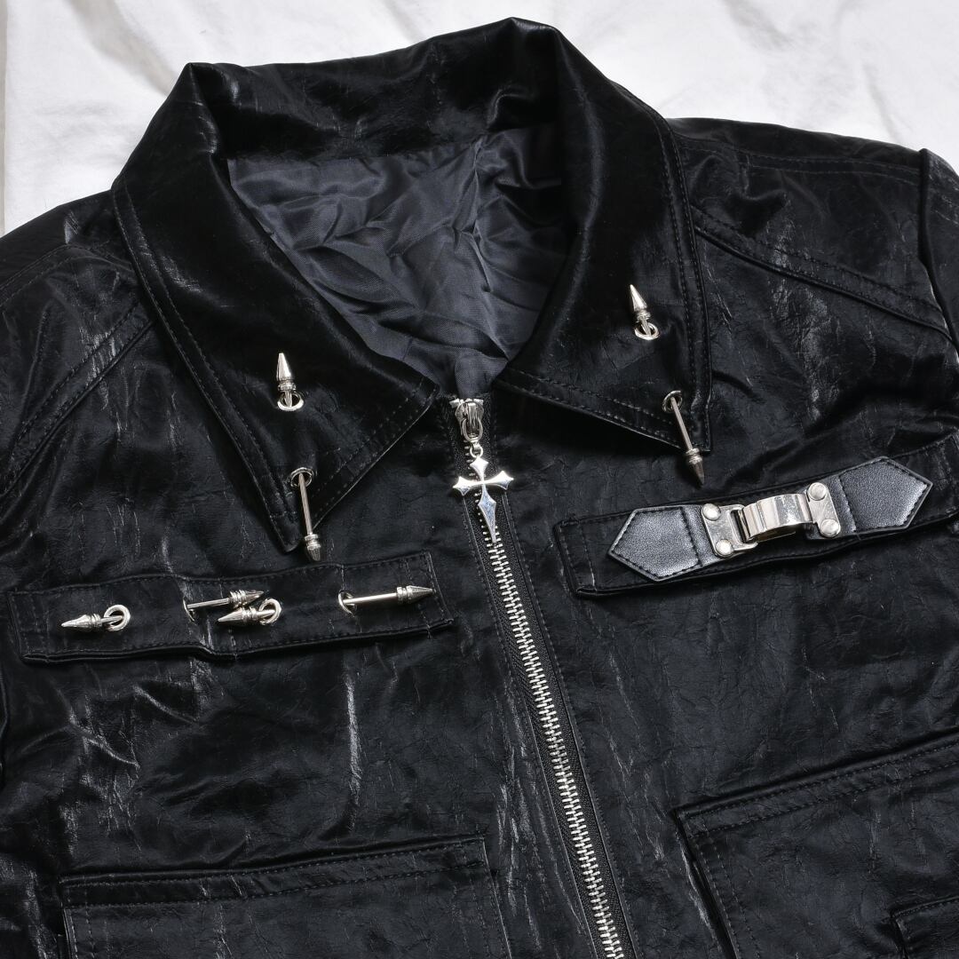 10/7新着】スパイクレザーショート丈ブルゾン | VOLCAN&APHRODITE