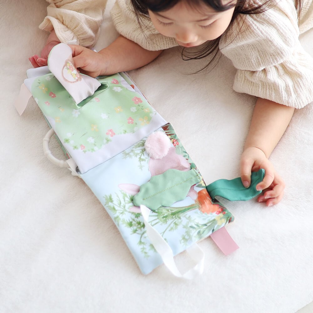 amanoppo | ふんわりえほん「うさぎたちのお茶会」 布絵本 あまのっぽ