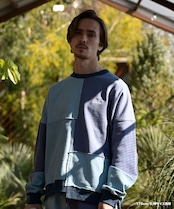 【#Re:room】COLOR PATCHWORK SWEAT BIG TRAINER［REC730］