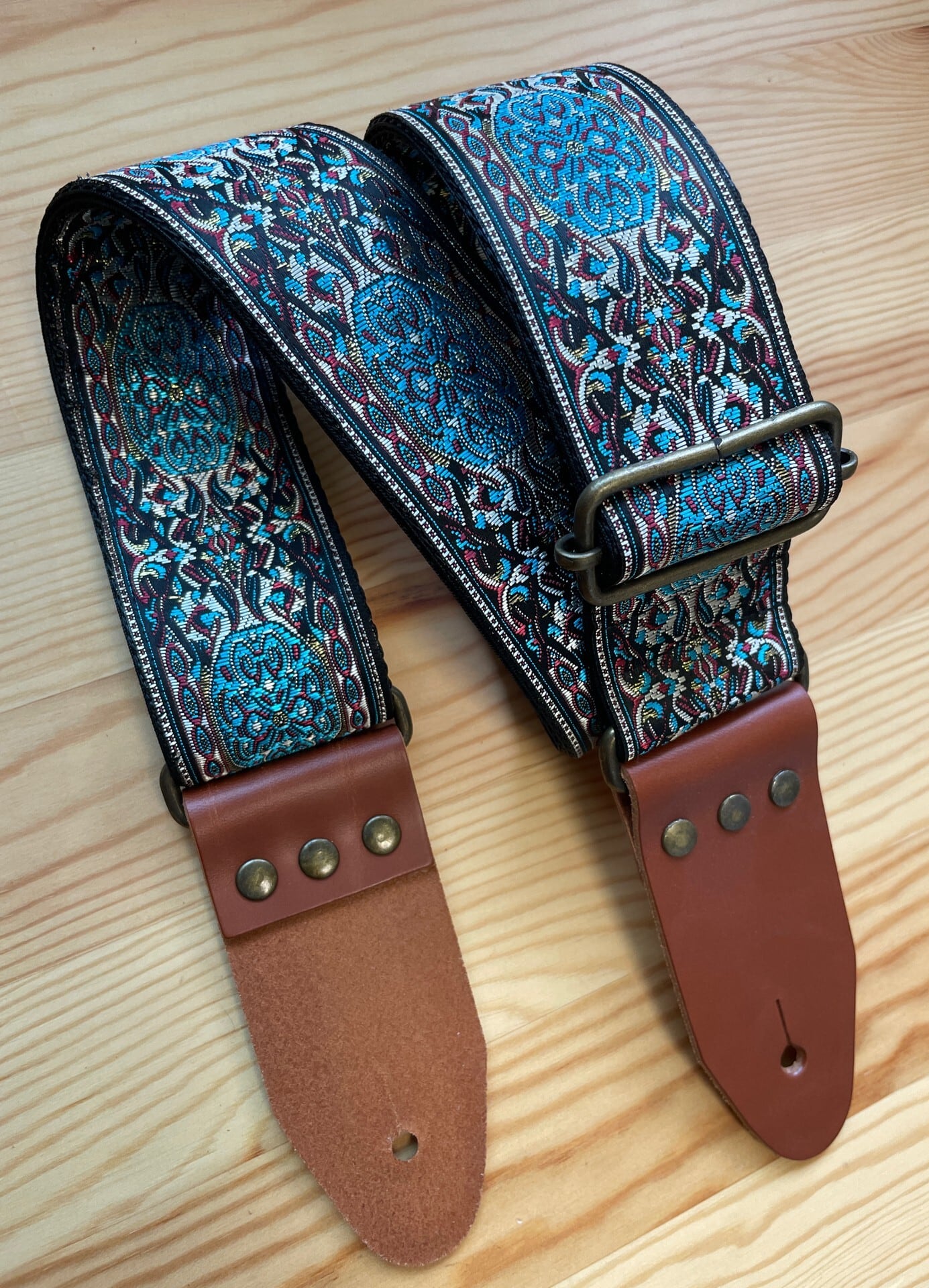 Maria'svalley VALKIRYA ギターストラップ キャメルレザーエンド