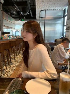 ounce pleated boatneck long tee