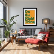 Do the Right Thing アートポスター｜ミニマル モダン 文字デザイン インテリア 装飾  A2ポスター