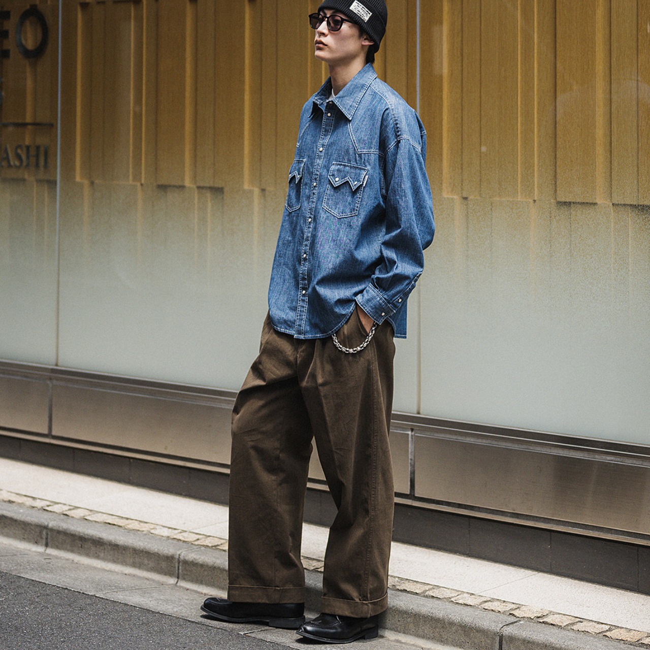 1960sアーミー・ヘリンボーンワイドトラウザー N3584 - 2